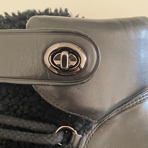 Coach Black Sherling Boots